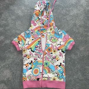 Graffiti Short Sleeve Zip Up (M)